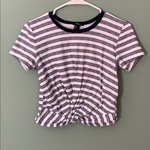 Forever 21 stripped tie shirt